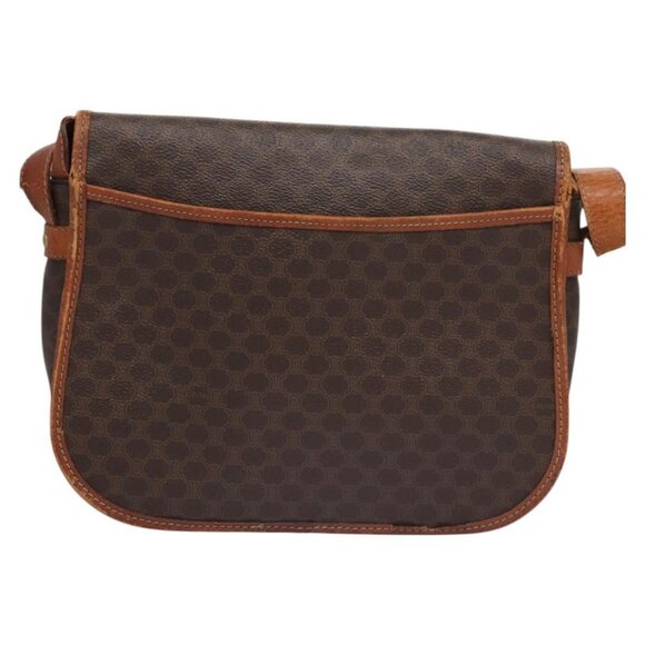 CELINE Macadam Canvas Shoulder Bag PVC Leather Brown Auth - Picture 3 of 16